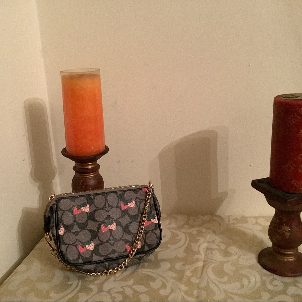 Coach Gray and Pink Mini Bag